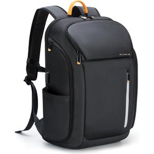 17 Inch Laptop Backpack for Men, Business Travel Anti-Theft Backpack with USB Charging Port, Water Resistant Computer Bag Carry On Flight Approved for Work College Weekender, Black