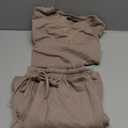 LILLUSORY Womens Two Piece Lounge Sets Mock Turtleneck Tops Wide Leg Drawstring Pants Sweatsuit with Pockets (Small, Nutmeg)