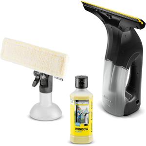 Krcher WV 1 Plus Black Edition Window Vacuum Squeegee - for Showers, Mirrors, Glass, & Countertops - 10 in. Squeegee Blade