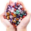 3lb Natural Bulk Assorted Tumbled Polished Stones Crystal Set Real Raw Stones for Home Decoration Reiki Gifts Energy Therapy Beginners Size 15 MM