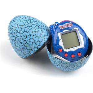 Interactive Digital Pet, Retro l Electronic Pet Keychain Handheld Game Machine for Boys Girls (Blue