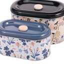 2 Pcs Holiday Cookie Tins with lids set of 3, Multiple Uses, Lid Design, Easy to Use, Baking Cake Container for Storing Patisseries, Metal cookie gift tins for Christmas and year round (Flower Garden)