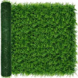 Greenery Faux Grass Wall Backdrop 72"x128" (64 SQFT) UV-Anti Artificial Green Boxwood Panel for Patio Balcony Privacy & Ivy Fence Covering Privacy, Garden, Backyard Wall Backdrop Decor (3D Style 1)