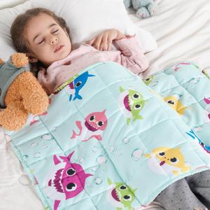 Kivik Weighted Lap Blanket 2 lbs, 20" x 30" Green Shark Small Weighted Blankets, All-Season Breathable Cute Mini Weighted Lap Pad, Soft Heavy Throw Blanket for Travel, Calming & Sleep, Washable