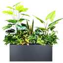 TISUWING Planter Box 15 * 15 * 38IN Large Metal Planter for Outdoor Plants Garden Decor Plant Stand Black