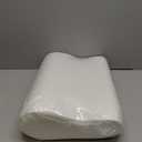 Ergonomic Memory Foam Pillow with Washable Zippered Soft Cover Contour Cervical pillows for Neck Pain and Side Sleeper Back Support Orthopedic Pillow, White (Standard - 21.5Lx14Wx(3.4"-4.2")H)