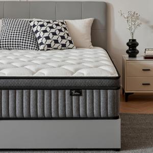 King Size Mattress, 14 Inch Memory Foam Mattres in A Box for Comfort Sleep & Pain Relief, CertiPUR-US Certified King Mattresses Medium Firm