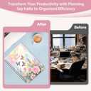 4 x 2026 Planner, Weekly and Monthly Calendar Academic Planners, Jan 2026 - Dec 2026, Planning Agenda Notebook for Office School Supplies, Butterfly Flowers