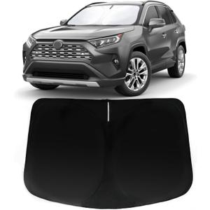 Windshield Sun Shade for Toyota RAV4 2013-2024 LE XLE Premium Limited XLE Adventure TRD Off-Road, Car Front Window Sunshade with 240T Sun Visor Protector Blocks UV Rays Heat Sun Shield Accessories