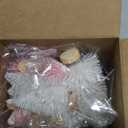 Waipfaru Pink Christmas Decorations, Mini Bottle Brush Christmas Trees, 21 Pcs Miniature Small Pine Trees for Xmas Tabletop Crafts Indoor Table Home Decor (Pink & White)