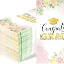 100 Pcs Class of 2026 Graduation Napkins, Floral Graduation Party Napkins, Wildflower Disposable Congrats Grad Cocktail Napkin Paper Dinner Hand Towels for 2026 High School College Grad Party Decor