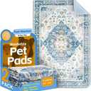 Blue Waterproof Washable Pee Pads for Dogs - Reusable, Super Absorbent, Non-Slip Potty Pads - 60"x48" - 2 Pack