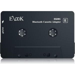 Elook Car Audio Receiver, Bluetooth Cassette Receiver Tape Aux Adapter Player with Bluetooth 5.0 (Black)