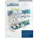 Dr. Brown's Baby Bottle Drying Tower, Stand-Up Countertop Drying Rack with Organized Storage for Baby Essentials, Space Saving Vertical Rack, Blue/White