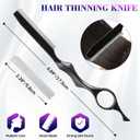 Wenshall Hair Cutting Scissors Professional 6.89 inch Barber Scissors Multifunctional Salon Thinning Scissors Straight Shears Tools for Mother Father Friends' Christmas Gift