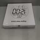 JALL 10" Large Digital Wall Clock with Seconds, Alarm Countdown Timer, Big LED Display, RGB Color, DST, Temperature, Mounted for Bedroom Living Room Office Classroom Gym, Xmas Birthday Gift, RGB