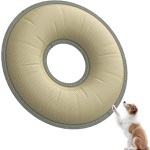 Soft & Safe Dog Flying Disc, 10 Inch Bite-Resistant Dog Toy for Medium Large Dogs, Gentle on Teeth, Waterproof, Anti-Dust, Outdoor Fetch Training Water Toy (Brown)