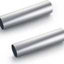 Hicarer 2 Pcs 3"" (76mm) OD Straight Aluminum Pipe Tube 11.8"" 300mm Long Aluminum Intercooler Pipe Piping Air Intake Tube Brushed Finish, Silver, ZHW0969