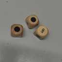 Left Right Center Game Dice 1 Inch Wooden Dice with Drawstring Bag, Easy to Store and Carry Around, Convenient for Travel (3 pcs)