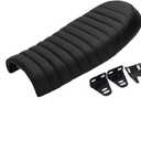 Motorcycle Cafe Racer Seat Universal Flat Brat Vintage Saddle Seat For CB Yamaha XJ (Black)