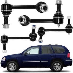 4PCS Front & Rear Stabilizer Sway Bar End Link Compatible with GMC Envoy Chevrolet Trailblazer SSR Buick Rainier Isuzu Ascender Replaces K80824 K80825 K6667 K6668