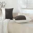 Graphite Grey Luxury Decorative Throw Pillow Covers Patchwork Textured Boucle Square Couch Pillowcase for Home Living Room Decor Cushion Cases, 1 Pack, 24 x 24 Inches