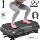 Bigzzia Vibration Plate Exercise Machine for Weight Loss  100-Speed Platform with Remote & Resistance Bands, 450 lbs Capacity  Quiet Full Body Workout for Lymphatic Drainage at Home (black)