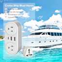European Travel Plug Adapter for Europe & UK, PD 20W Fast Charger with 2 Outlets 3 USB Charging Ports, CHUAFIUR US to Europe Plug Adapter to UK EU Ireland Italy Israel Spain France Travel Essentials