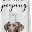 Black Labrador Hand Towels, Funny Black Lab Gifts, Gift for Labrador Dog Lovers Waffle Weave Decorative Hand Towels for Bathroom Washroom, Pet Lover Gift, 16x24 Inch