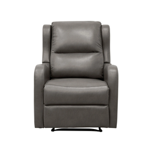 Rocker Recliner, Glider Rocking Chair, Nursing Chairs Swivel Glider Recliners with Soft Backrest, Leathaire Manual Reclining Sofa for Living Room Bedroom Apartment, Dark Brown