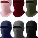 Fourluoo 6 Pcs Fleece Balaclava Ski Mask Winter Full Face Cover for Men Women Windproof Warm Mask for Cold Weather Outdoor