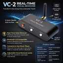 VC 2 Karaoke Vocal Remover,Adjustable Vocal Removal Device,Real Time Voice Canceller Device Compatible with 3.5mm AUX Input Output for Speakers Karaoke Machine