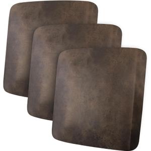 Leather Look Couch Cushion Covers Sofa Seat Slipcovers Sets Couches Furniture Protector for Sectional Armchair Loveseat Pets Kids Stretch Spandex Fabric(3 Cushion Sofa, Brown)