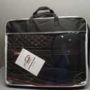 Black and Red Leather Car Seat Cover Set, with Lumbar Support