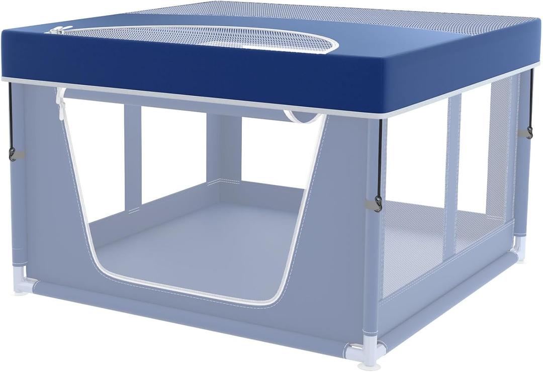 Puppy Playpen Cover, Suitable for 42x42 Dog Playpen, Used to Prevent Pets from Escaping, (Contains Only Cover) Blue
