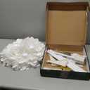 SINTENILL 6 FT Pop Up Christmas Tree with 100 LED Timer Lights & Remote, White Collapsible Christmas Tinsel Tree Artificial Pencil Tree Xmas Decoration for Holiday Home Office Party, USB Powered