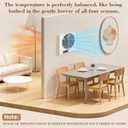 8" Through Wall Fan 305 CFM, Room to Room Air Transfer Fan, Reversible Airflow Design, Programmable Timer, Quietly Circulating Air for Home, Office, Closet, Laundry Room & More