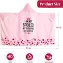 Wearable Heated Blanket Hoodie for Women, Valentines Day Gifts for Her Wife Women, Electric Throw Blanket, Heated Shawl Wraps Poncho, Mothers Day Birthday Anniversary Day Gift, Spoiled Wife Pink