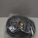 PowerFlow Garden Hose, NON-EXPANDABLE 50 Feet Premium Quality Stainless Steel Metal Water Hose with Durable Fabric Skin, Hose For Commercial, Residential Use, Bonus 10-way Spray Nozzle (50 Ft, Black)