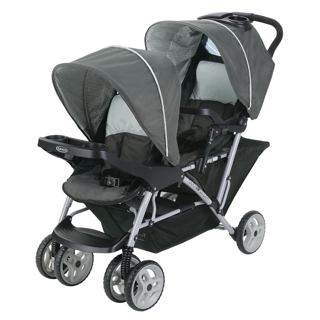 Graco DuoGlider Double Stroller | Lightweight Double Stroller with Tandem Seating Glacier