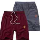 Vcansion 2 Pack Men's Outdoor Lightweight Hiking Shorts Quick Dry Sports Casual Running Shorts with Pockets L