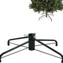Metal Christmas Tree Stand 18 Inch Folding Xmas Tree Stand Base for 1-7.5 Ft, Replacement Tree Holder Fit Under 1.25 Inch 34mm Pole Xmas Tree