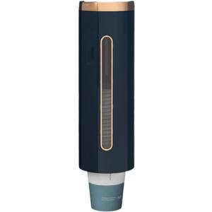 Cup Dispenser, Pull Type Water Cooler Cup Holder, Wall Mounted Paper Cup Holder Fit 5oz-7oz Disposable Cups, Plastic Cup Dispenser for Office Home School Kitchen, Blue