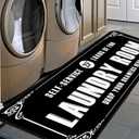 Black-2 Farmhouse Non-Slip Waterproof Rug Runner (Kitchen, Bathroom & Mudroom) - 20"x59"