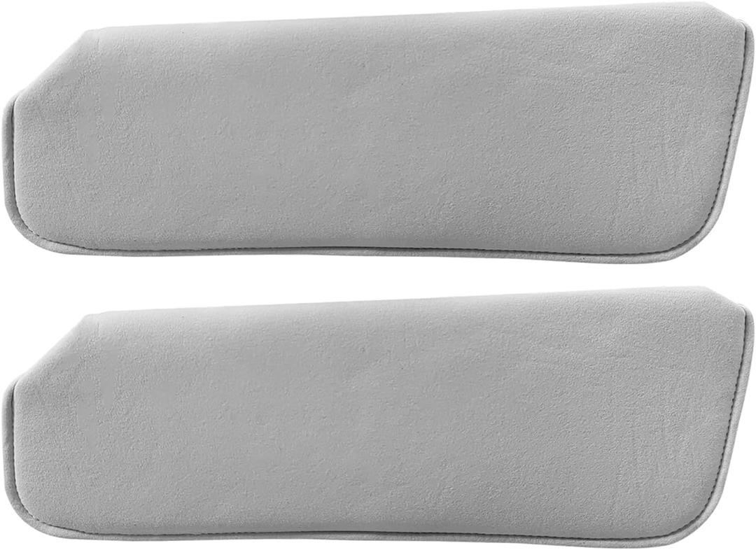 Car Sun Visor, Full Size Truck Sun Visors Cloth LH & RH Light Gray Fits for Chevy GMC Pickup Truck 1988-1998 38-2118-LG, SV201-1808, 15963109
