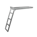 Pontoon Boat Ladder 4 Steps, Aluminium Undermounted Pontoon Ladder, Non-Slip Design