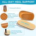 3 x BIGGCOOL Heel Cushions for Heel Pain, Heel Inserts for Shock Absorption, Heel Lifts for Achilles Tendonitis and Bone Spur, Foot Pain Relief for Women & Men - 1 Pair (Beige, Large)
