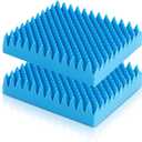 Geiserailie 2 Pcs Egg Foam Pad Eggs Chair Cushion to Relieve Back Foam Seat Cushion Chair Accessories Pad for Office Recliner Wheelchair Home Car (Egg, Blue), 18 X 16 X 4 Inches Egg-shaped