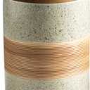 Large Storage Containers with Lids, Ceramic Coffee Container Kitchen Food Storage Jars for Spice Sugar Tea Bag, Stackable Decorative Jars for Counter, 61 fl.oz (Beige)