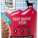 I AND LOVE AND YOU Wet Dog Food - Beef Booyah Stew - Beef Recipe, Grain Free, Filler Free 13oz can, 12pk, Best Before: JUL/15/26